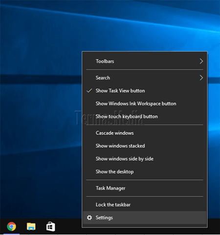Menyembunyikan taskbar secara otomatis di Microsoft Windows
