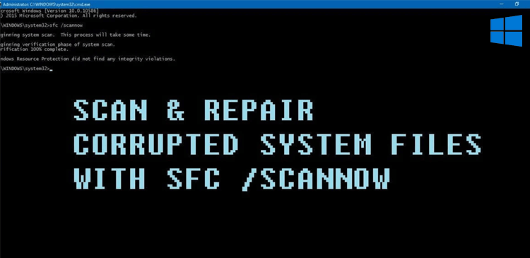 Memperbaiki system file sistem dengan FSC Scannow Microsoft Windows