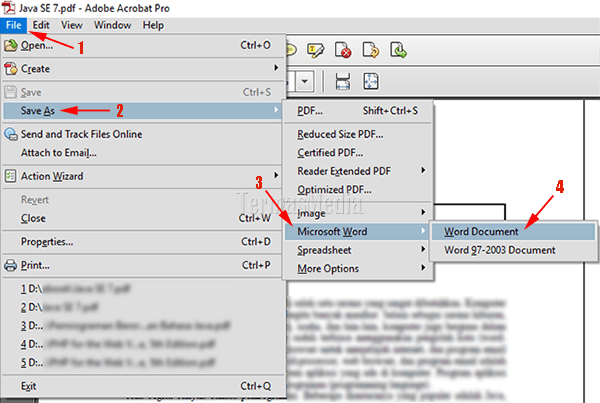 Mengkonversi PDF ke Microsoft Word dengan Adobe Acrobat