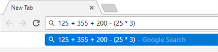 Menggunakan address bar Google Chrome sebagai kalkulator