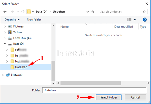 Mengubah lokasi folder unduhan di browser Microsoft Edge