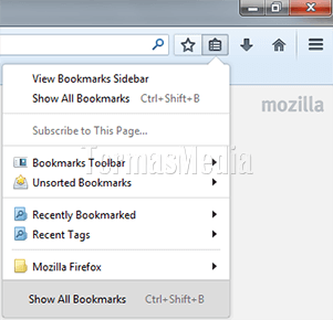 Mozilla Firefox: cara mengimpor bookmark dari Google Chrome