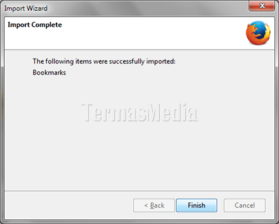 Mozilla Firefox: cara mengimpor bookmark dari Google Chrome