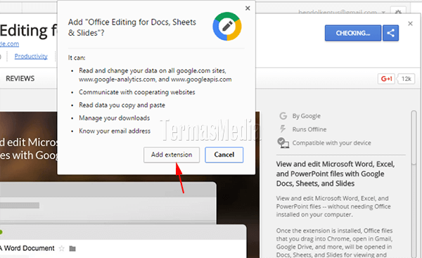 Membuka dan mengedit file Microsoft Office di browser Google Chrome