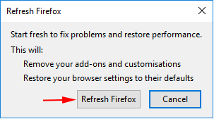 Mengembalikan browser Mozilla Firefox ke pengaturan standar