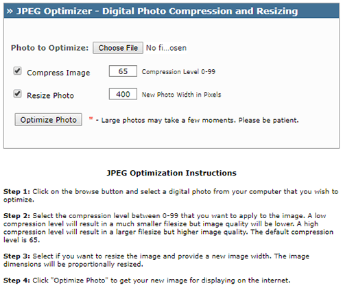 Layanan (tool) online gratis terbaik untuk optimasi (kompres) gambar JPEG NPG GIF