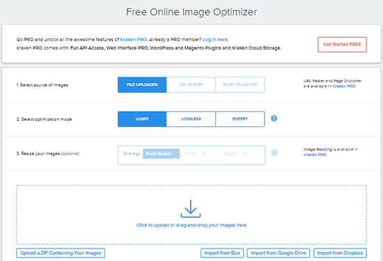 Layanan (tool) online gratis terbaik untuk optimasi (kompres) gambar JPEG NPG GIF