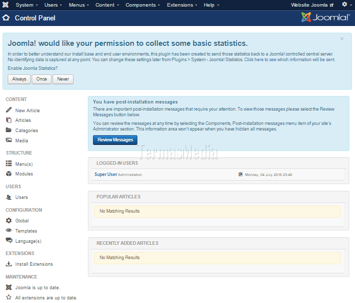 Instalasi Joomla 3 di localhost