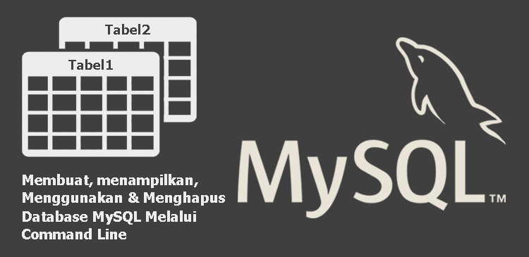 Membuat menampilkan menggunakan menghapus database MySQL melalui command line