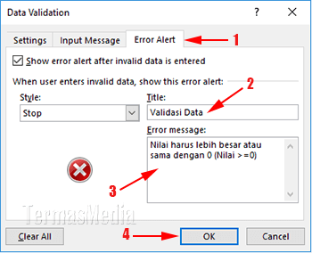 Cara validasi data di Microsoft Excel