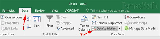 Membuat daftar tarik turun (drop-down list) di Microsoft Excel
