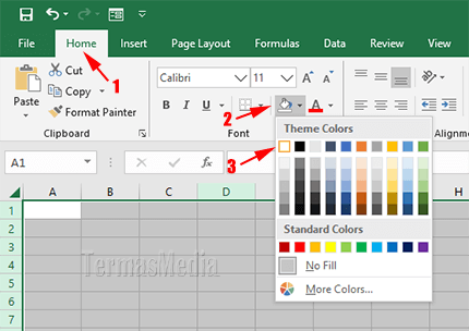 Cara menampilkan dan menyembunyikan kembali gridlines di Microsoft Excel