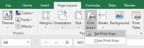 Mencetak hanya area terseleksi dari lembar kerja (worksheet) Microsoft Excel