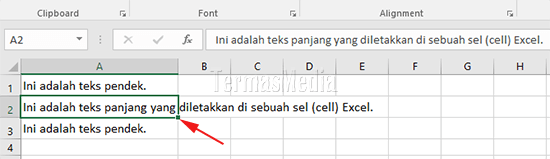 Mengemas (wrap) teks panjang ke dalam sebuah sel Excel