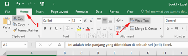 Mengemas (wrap) teks panjang ke dalam sebuah sel Excel