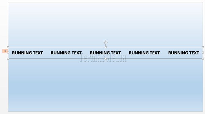 Membuat teks berjalan (running text) di Microsoft PowerPoint