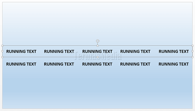 Membuat teks berjalan (running text) di Microsoft PowerPoint