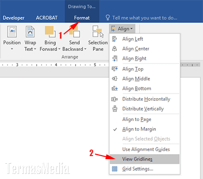 Cara menampilkan gridlines di dokumen Microsoft Word