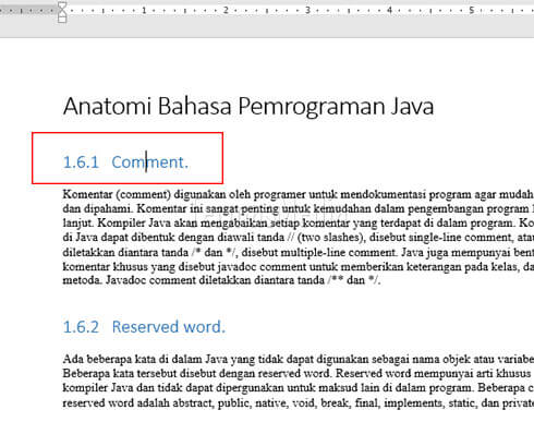 Menciutkan (collapse) atau memperluas (expand) bagian-bagian sebuah dokumen Microsoft Word