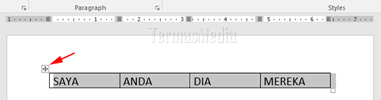 Membuat atau menambahkan bullet (simbol) dalam satu baris di Microsoft Word