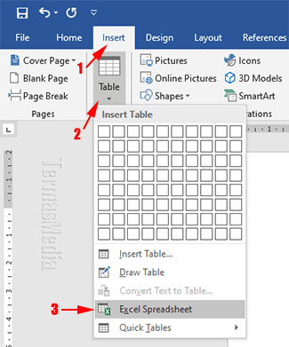 Menyisipkan lembar kerja (spreadsheet) Excel ke dokumen Microsoft Word