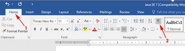 Menampilkan karakter-karakter khusus yang tidak tercetak di dokumen Microsoft Word