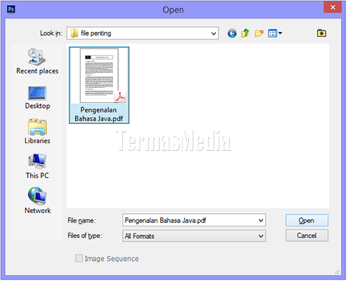 Mengekstrak gambar dari file PDF menggunakan Adobe Photoshop