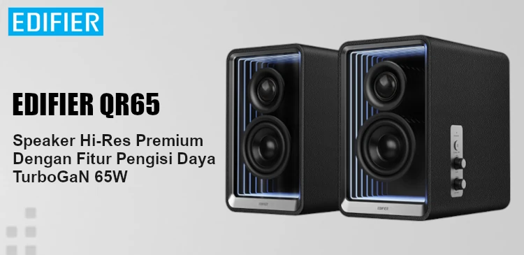 Edifier QR65, speaker Hi-Res dengan fitur charger TurboGaN 65W
