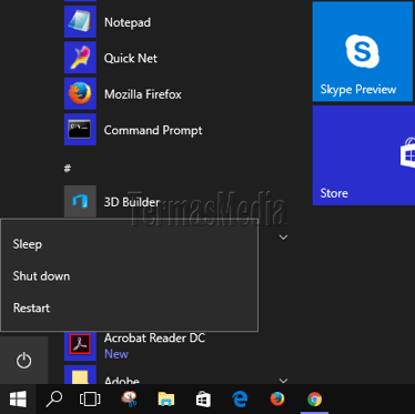 Menambahkan opsi Hibernate di tombol Power Windows 10