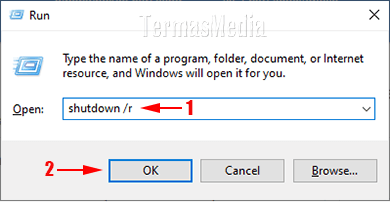 Melakukan restart Microsoft Windows 10