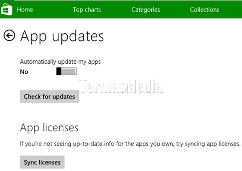 Menonaktifan update otomatis untuk aplikasi windows