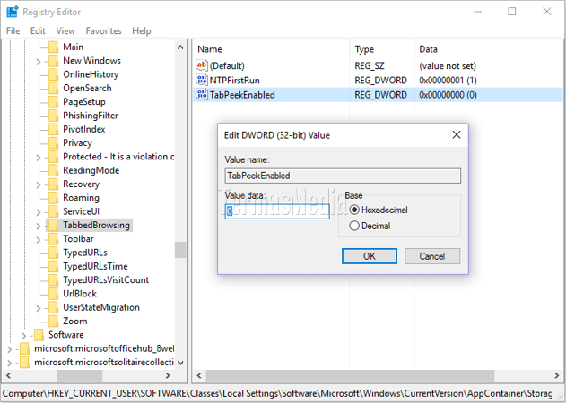 Menonaktifkan tab preview di browser Microsoft Edge