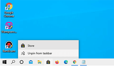 Menghapus ataua menghilangkan ikon Windows Store Apps dari taskbar