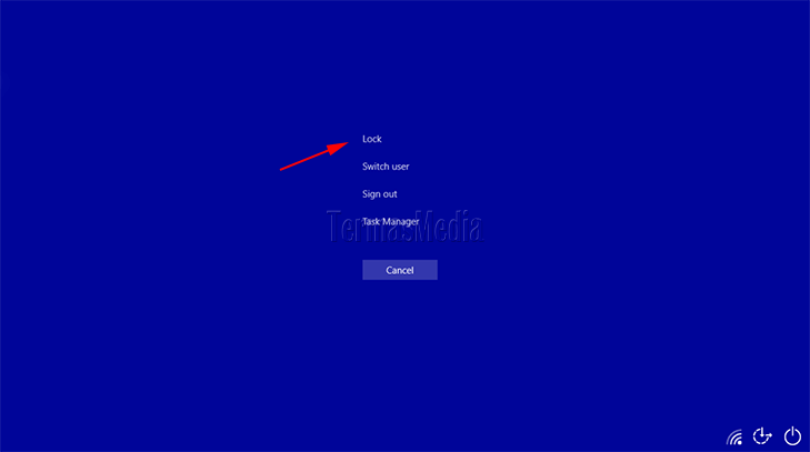 Mengunci layar komputer di Microsoft Windows 10