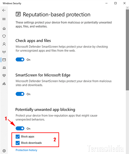 Memblokir aplikasi yang mungkin tidak diinginkan (potentially unwanted applications) di Windows 10