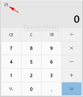 Membuat aplikasi Calculator Windows 10 selalu di atas