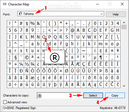 Cara membuka atau mengakses Character Map di Windows 10