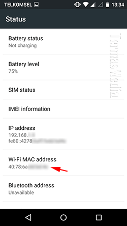 Cara menemukan atau mengetahui mac address di android