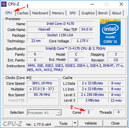 Cara mengetahui jumlah inti core prosesor di Windows