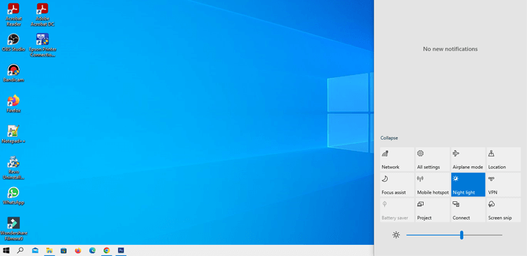 Menggunakan fitur night light di Microsoft Windows 10