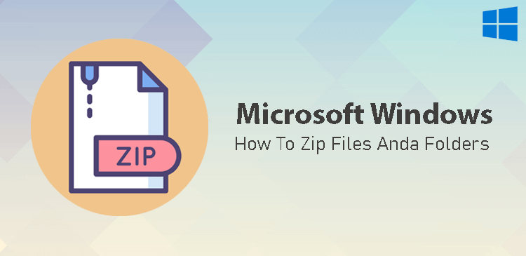 Mengkompres zip file folder di Microsoft Windows
