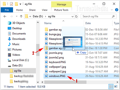 Cara mengkompres (zip) file dan folder di Microsoft Windows