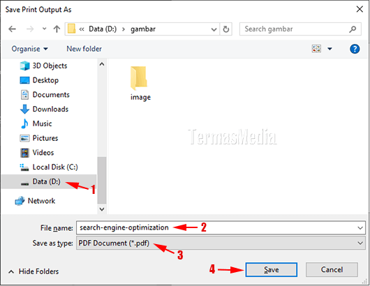 Mengkonversi file JPG dan PNG ke PDF di Windows