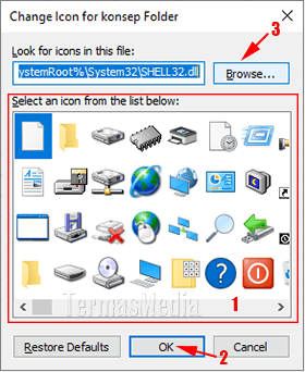 Mengubah atau mengganti ikon (icon) folder di Microsoft Windows