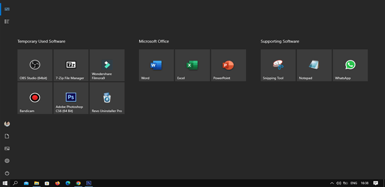 Mengubah Start Menu Windows 10 menjadi full screen