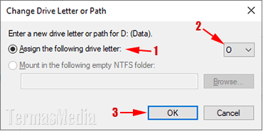 Merubah drive letter di Microsoft Windows
