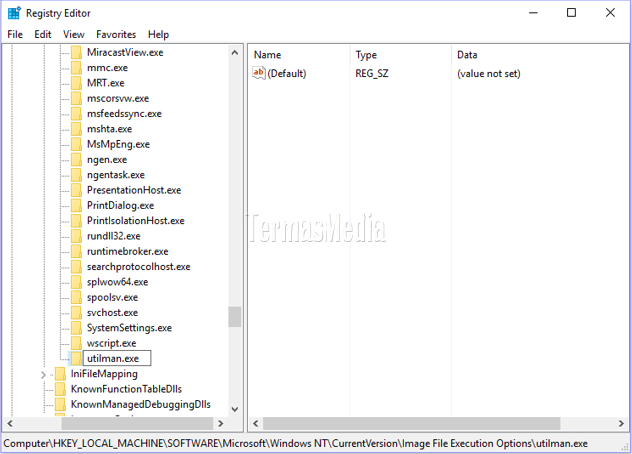 Menjalankan aplikasi melalui Ease of Access di Windows 10