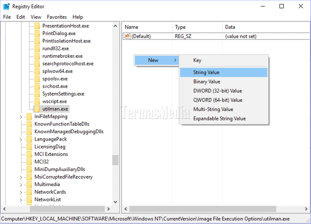 Menjalankan aplikasi melalui Ease of Access di Windows 10
