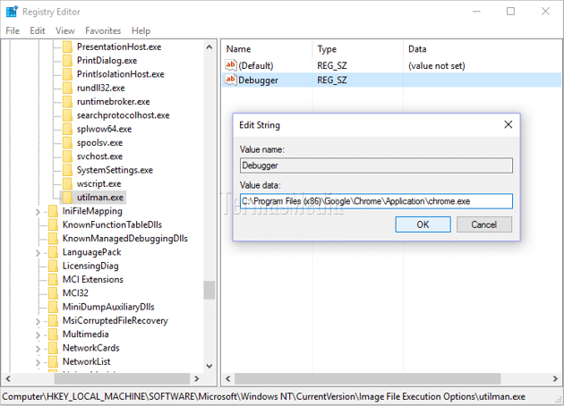 Menjalankan aplikasi melalui Ease of Access di Windows 10