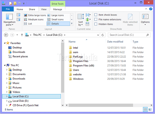 Menampilkan file dan folder tersembunyi Windows